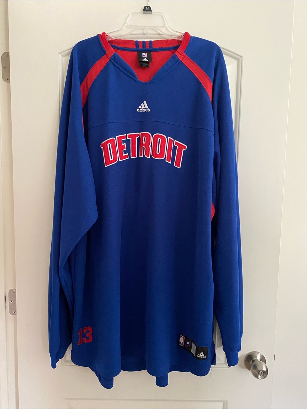 adidas Pistons NBA Pullover warmup Jersey 4XL tall